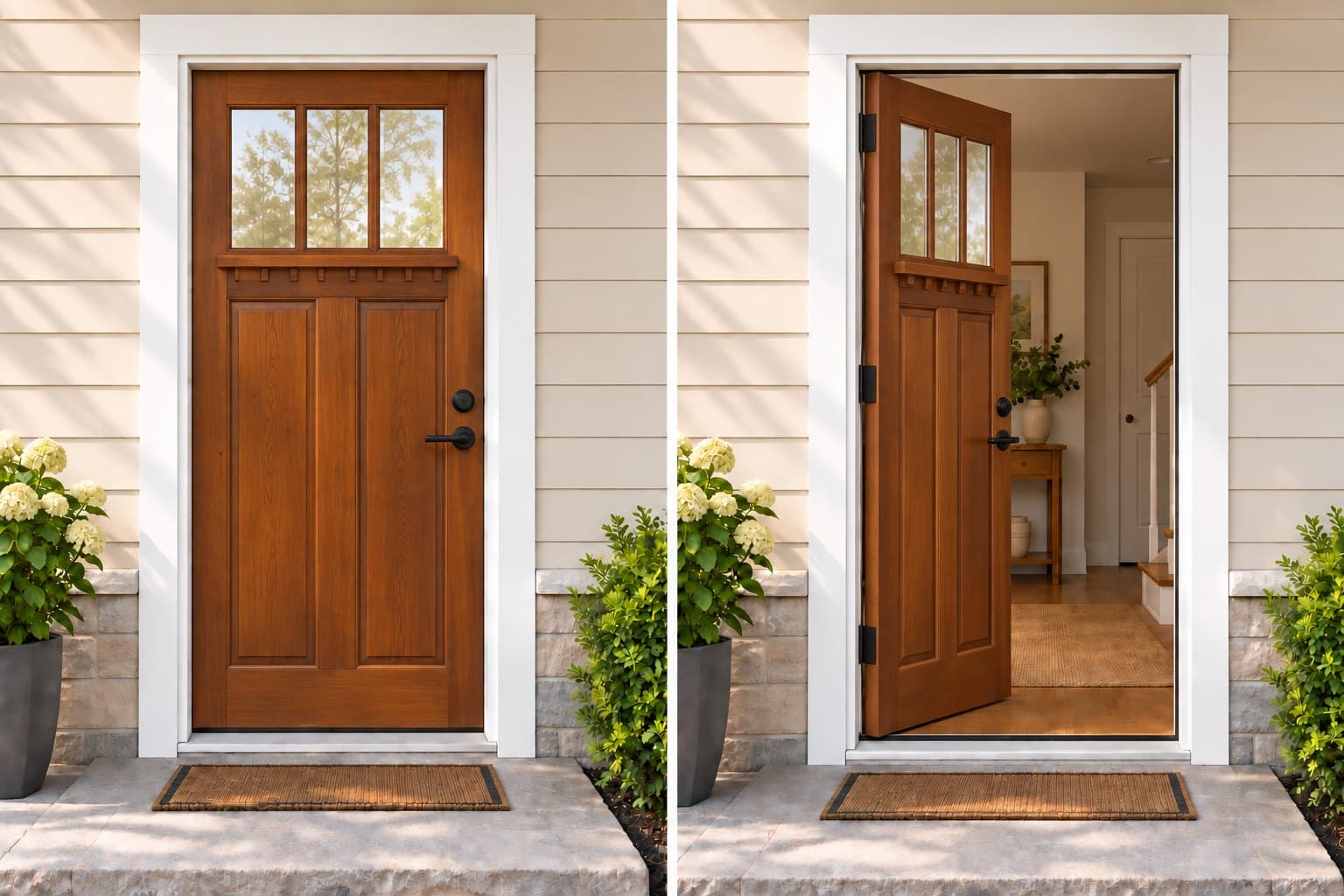 Illustration of single entry door