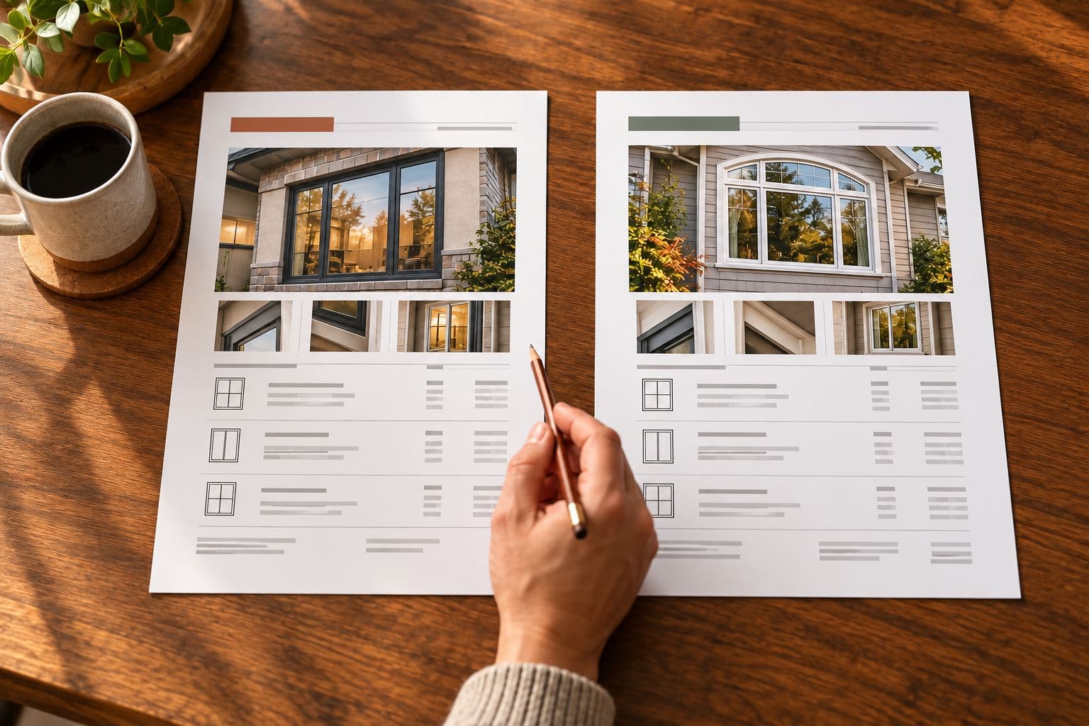 Exactly two contractor quotations arranged side by side