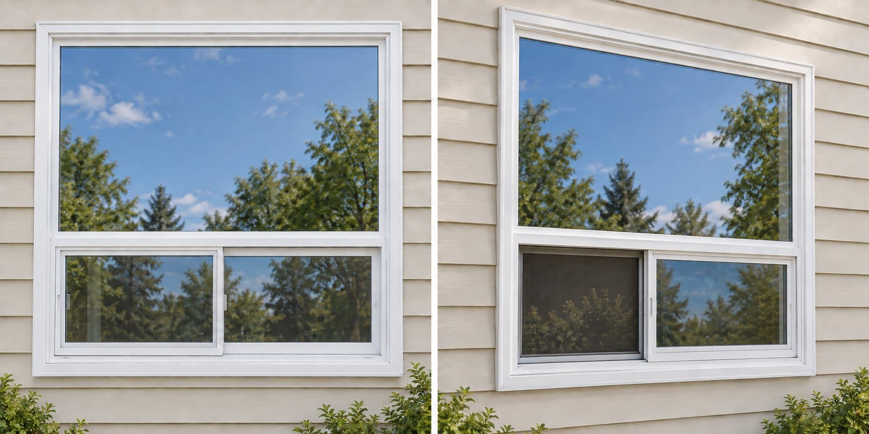 Illustration of picture over slider or awning